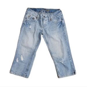 American Eagle Outfitters Vintage Artist Jeans Capris Distelressed Womens Size 0